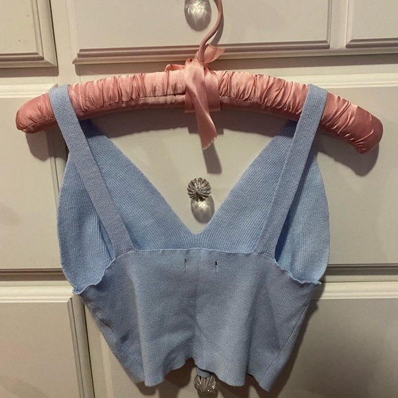 Knit Sky Blue Tank - Picture 2 of 5